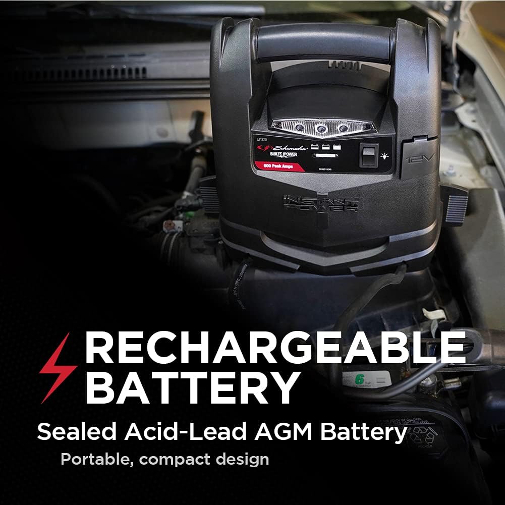 Schumacher Electric - Arrancador de batería de coche de 600 A y est...