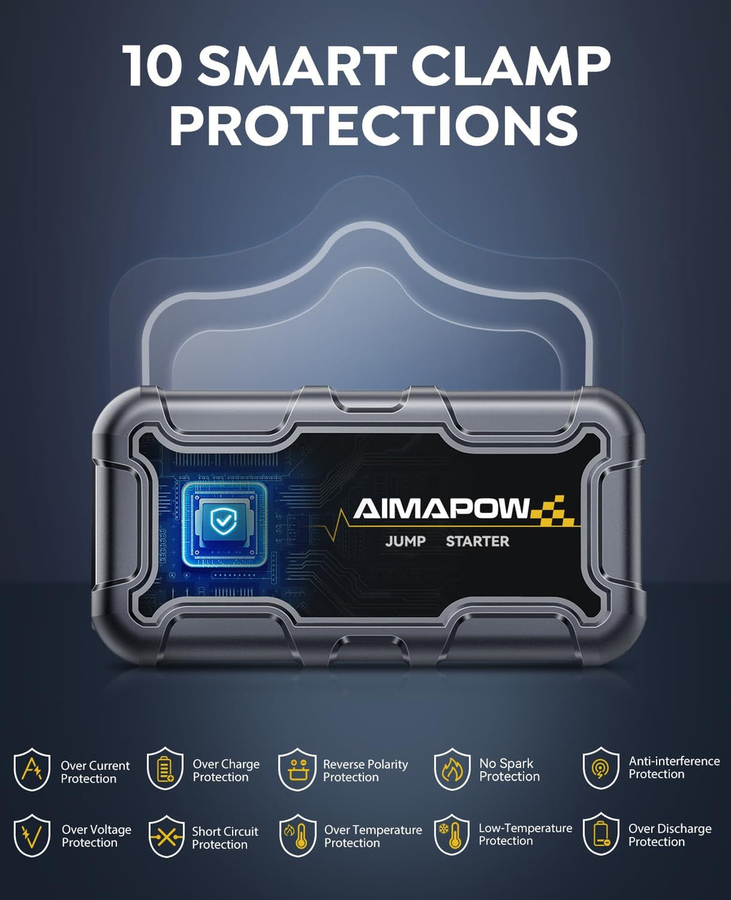 AIMAPOW - Arrancador portátil de batería de coche de 8000A, caja de...
