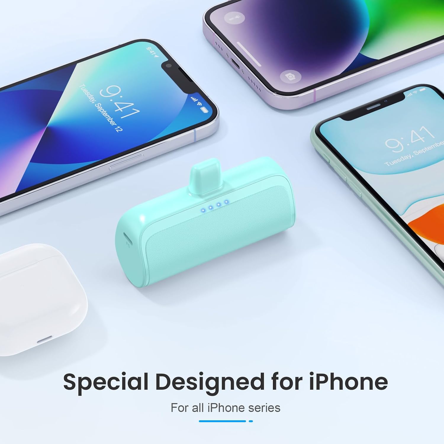 Mini Cargador Portátil Power Bank para iPhone, Cargador de Teléfono...