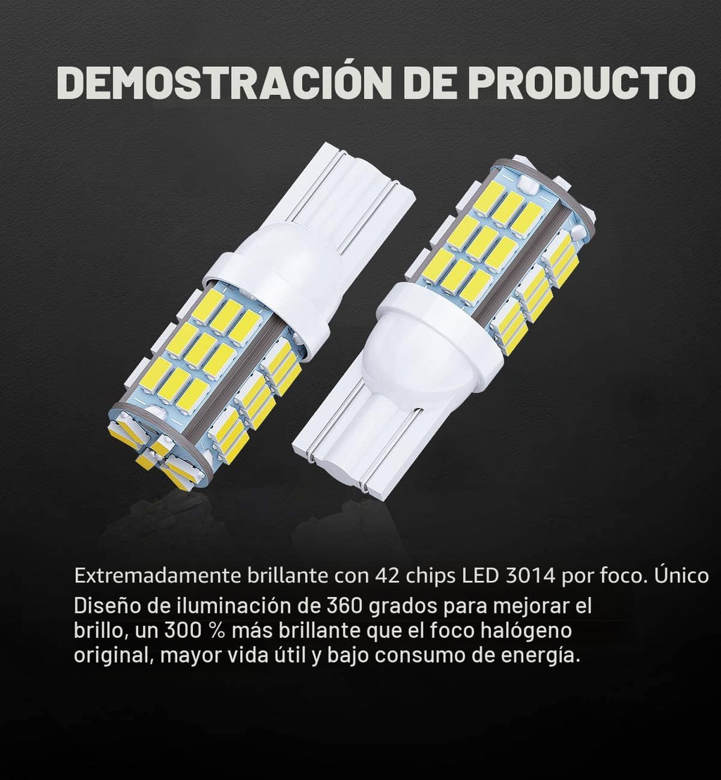 Antline - Paquete 20 bombillas LED superbrillantes blanco, chips T1...