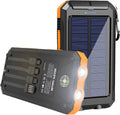 Cargador solar de 20000 mAh, cargador portátil con 4 cables integra...