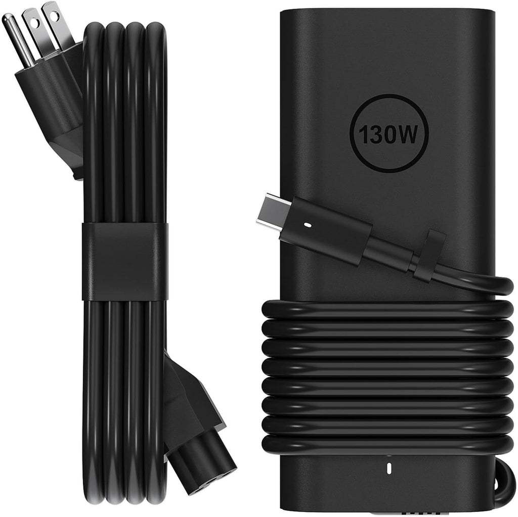Yuncaiiz Adaptador de CA 130 W USB C Cargador para portátil Dell -...