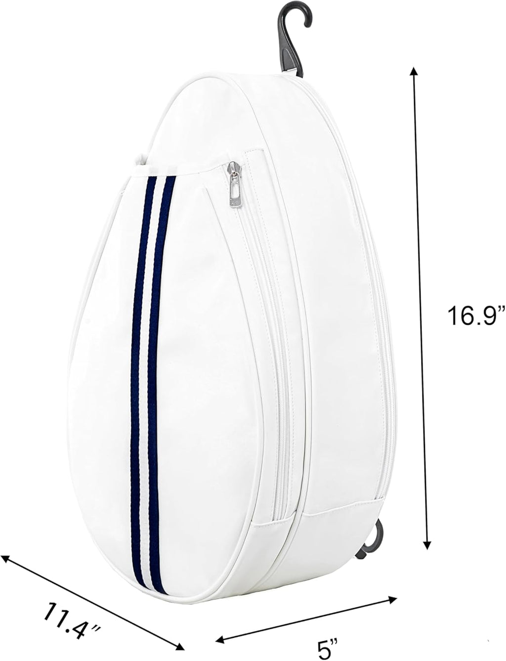Uriyesobida Mochila de Tenis Cruzada de un Hombro de PU Blanco para...