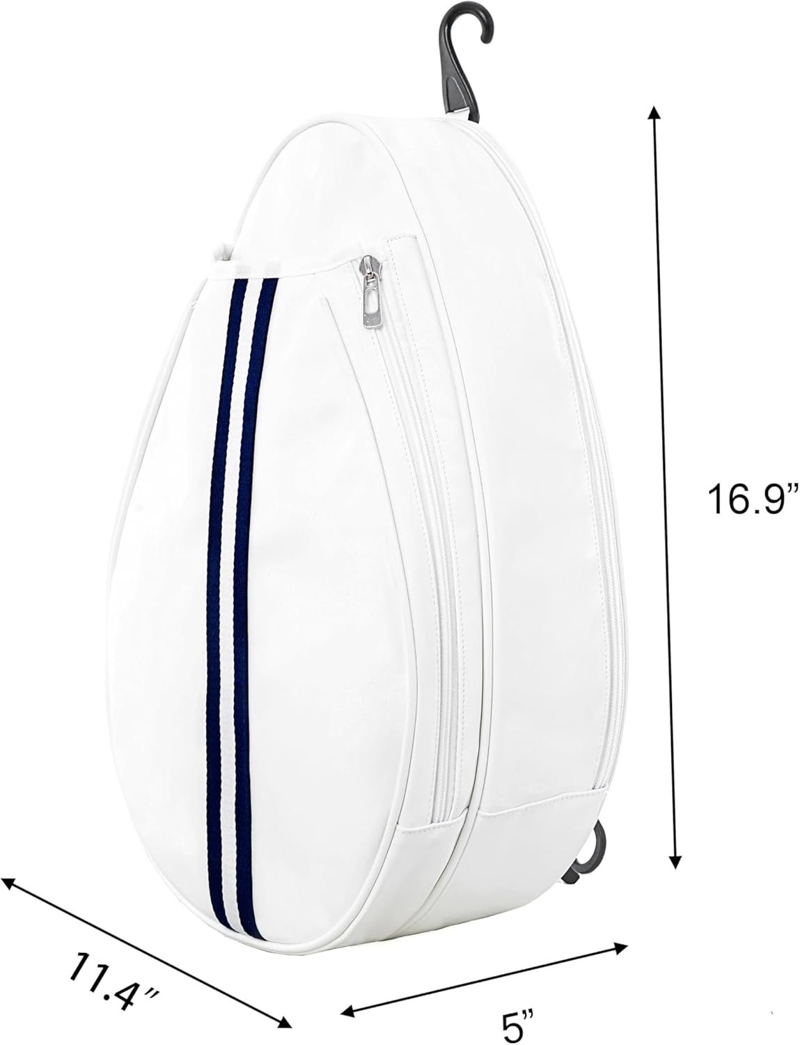 Uriyesobida Mochila de Tenis Cruzada de un Hombro de PU Blanco para...
