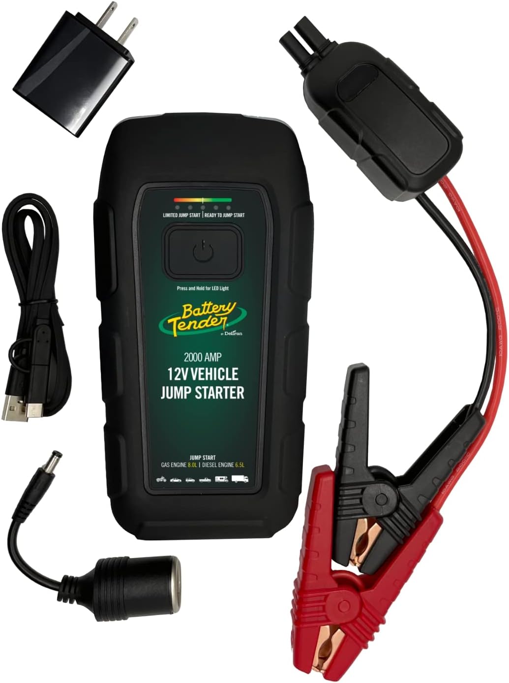 Battery Tender Arrancador de litio de 2000 amperios, estación de en...