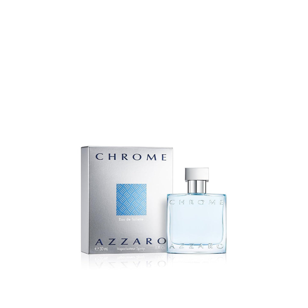 Azzaro Eau de Toilette cromado, colonia acuática fresca para hombre...