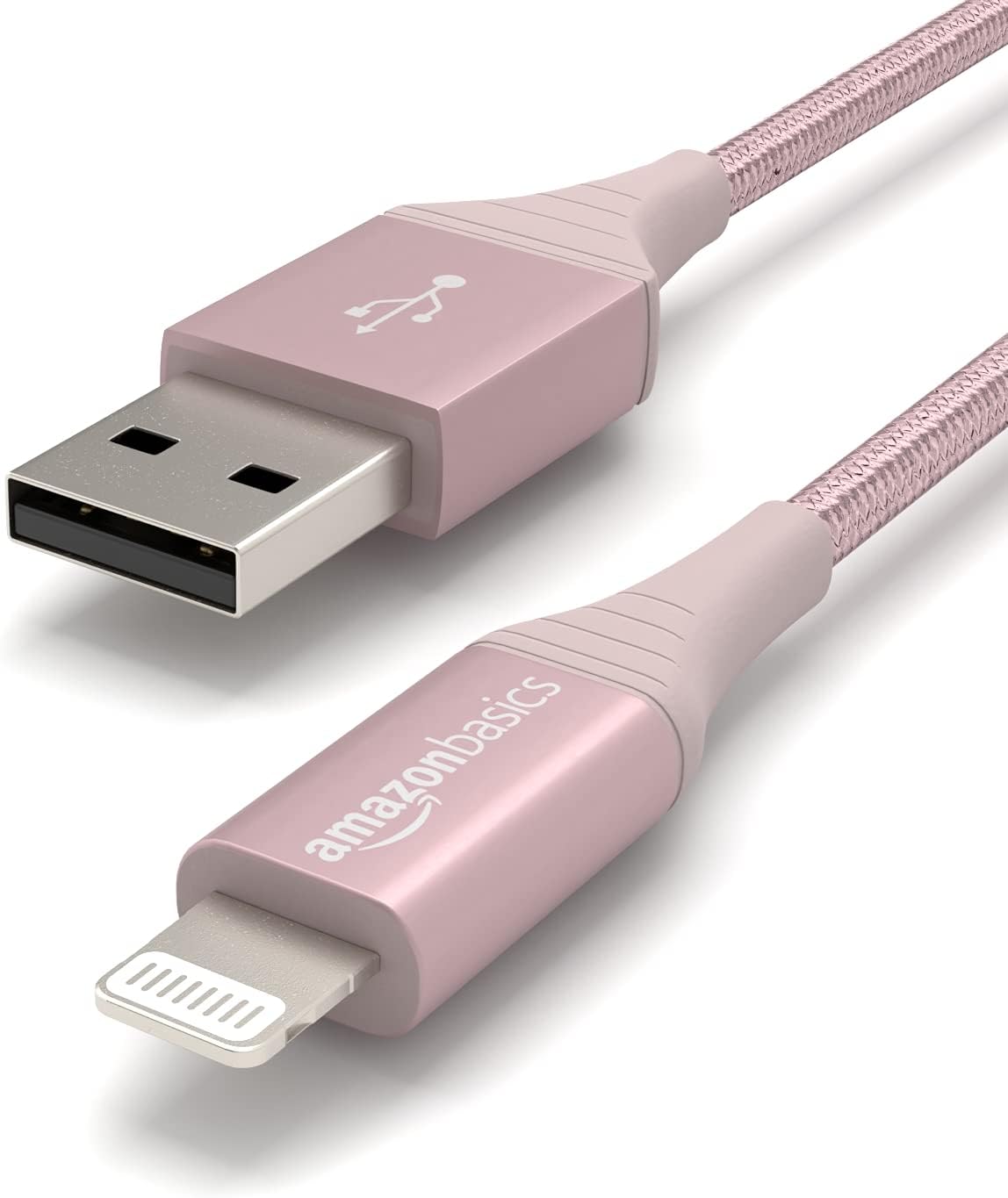 Amazon Basics - Cable Lightning de nailon trenzado doble a USB, col...