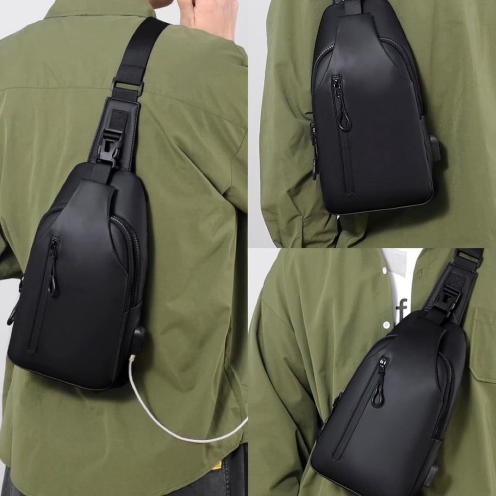 DAYELIVE Bolso bandolera impermeable para hombre, bolso cruzado de...