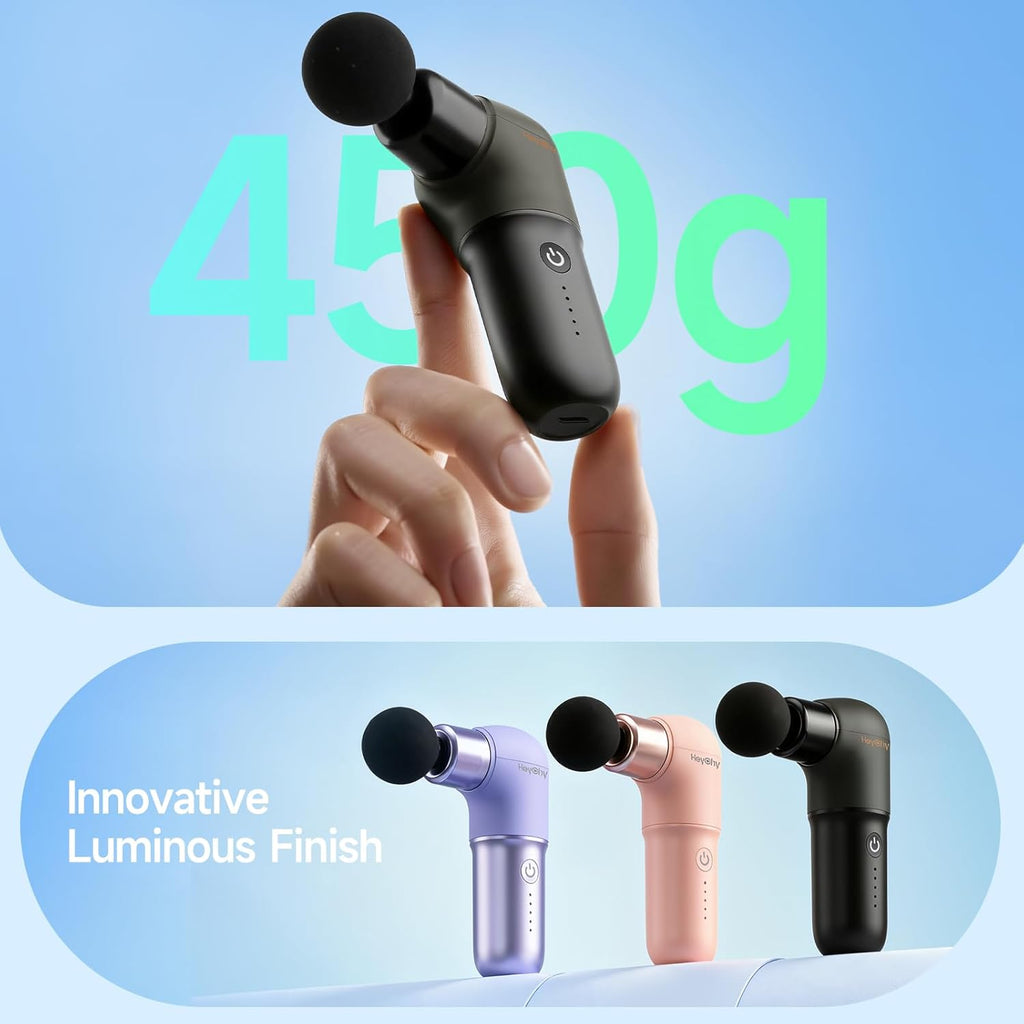 HEYCHY Super Mini Pistola de Masaje, Masajeador de Percusión para T...