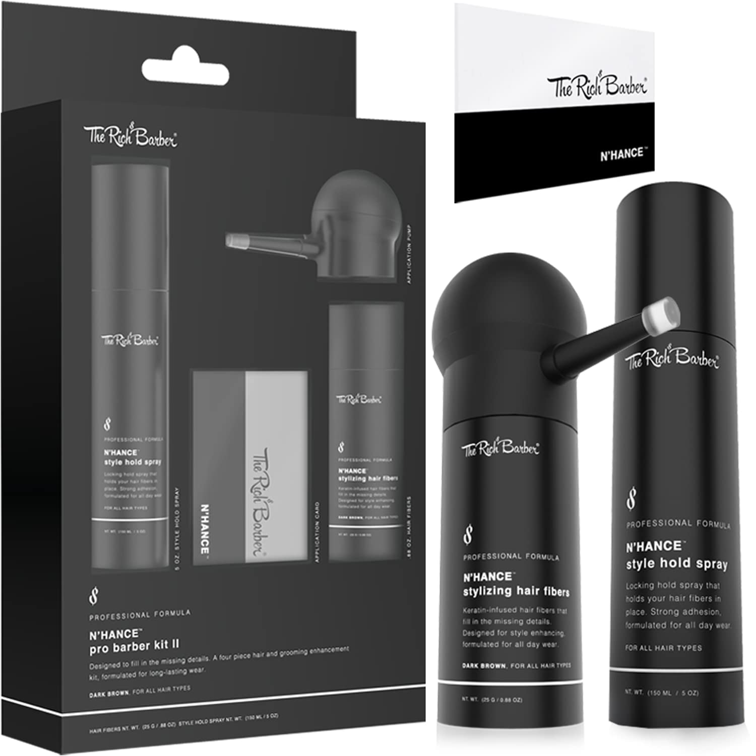 The Rich Barber N'hance Pro Barber Kit II - Juego de peinado 4...