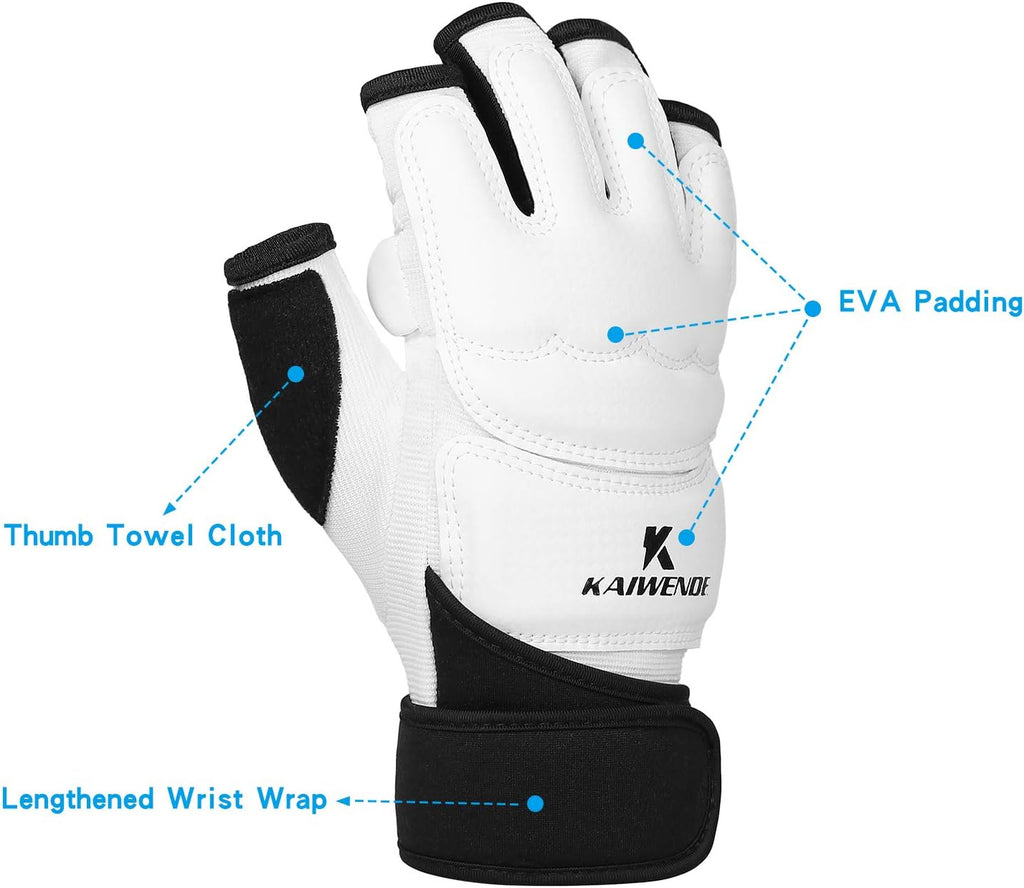 Guantes de kickboxing de medio dedo, también aptos para entrenamien...