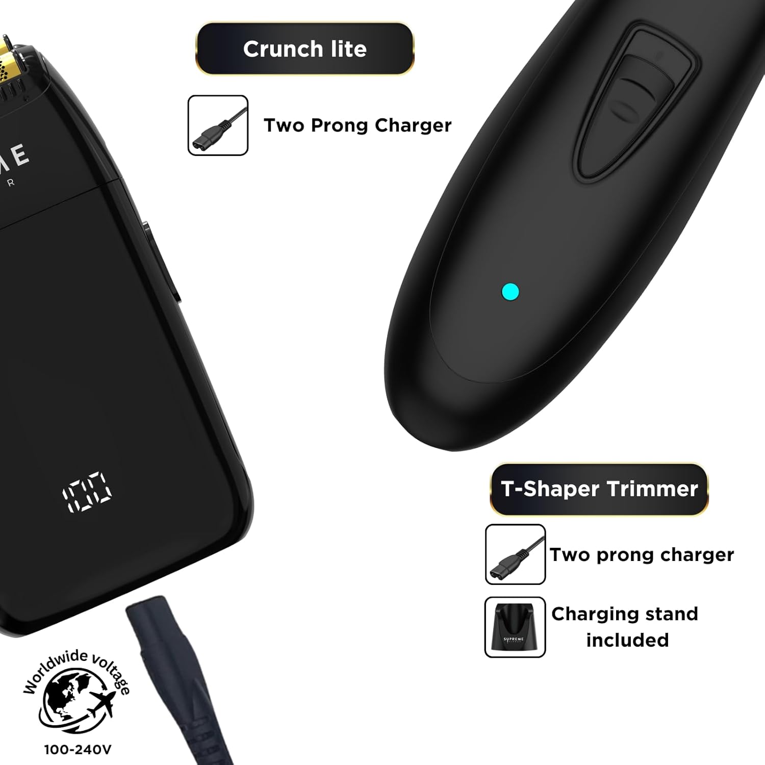 Supreme Trimmer 2 en 1 DLC T-Shaper recortadora de barba y cabello...