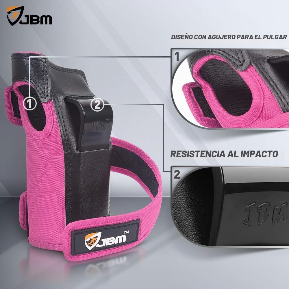 JBM Rodilleras para adultos y niños, coderas y muñequeras para pati...