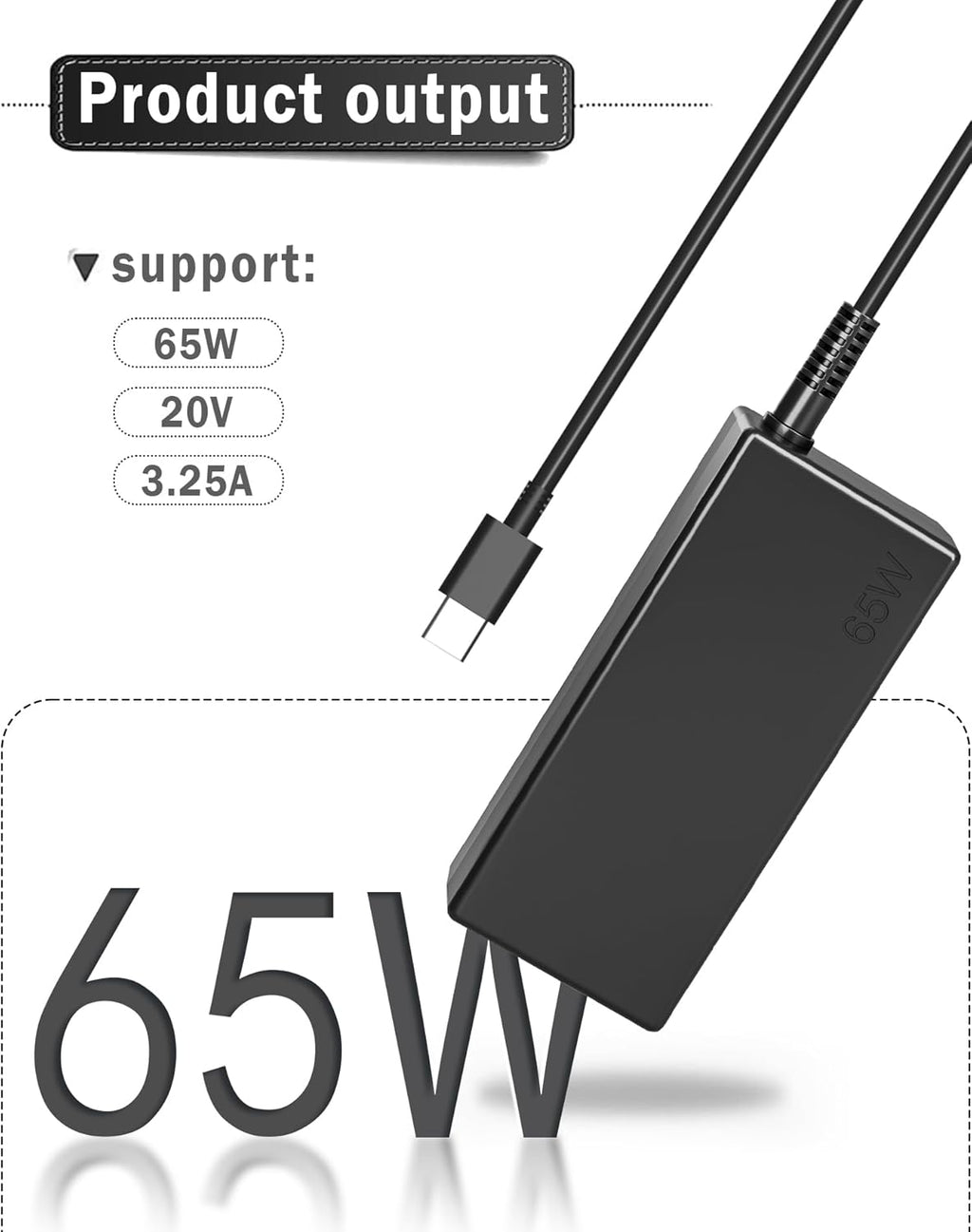 SZGUDULO Cargador USB C para portátil de 65 W y 45 W, compatible co...