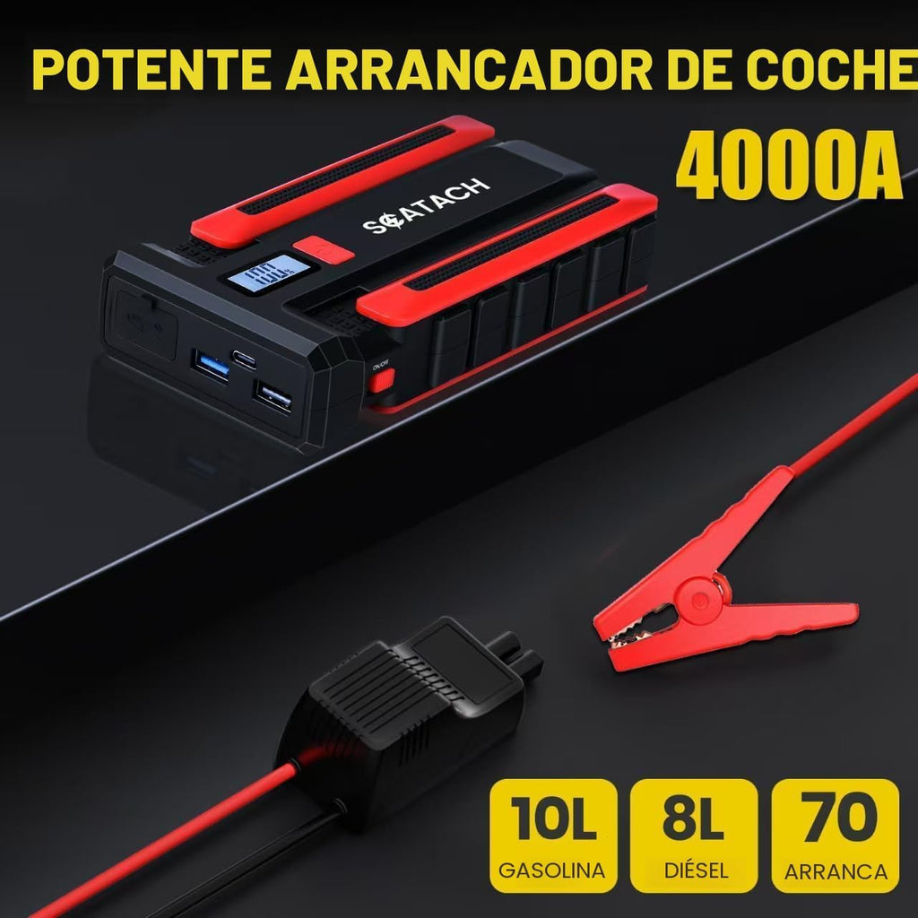Scatach 4000A arrancador de batería de coche, arrancador de batería...