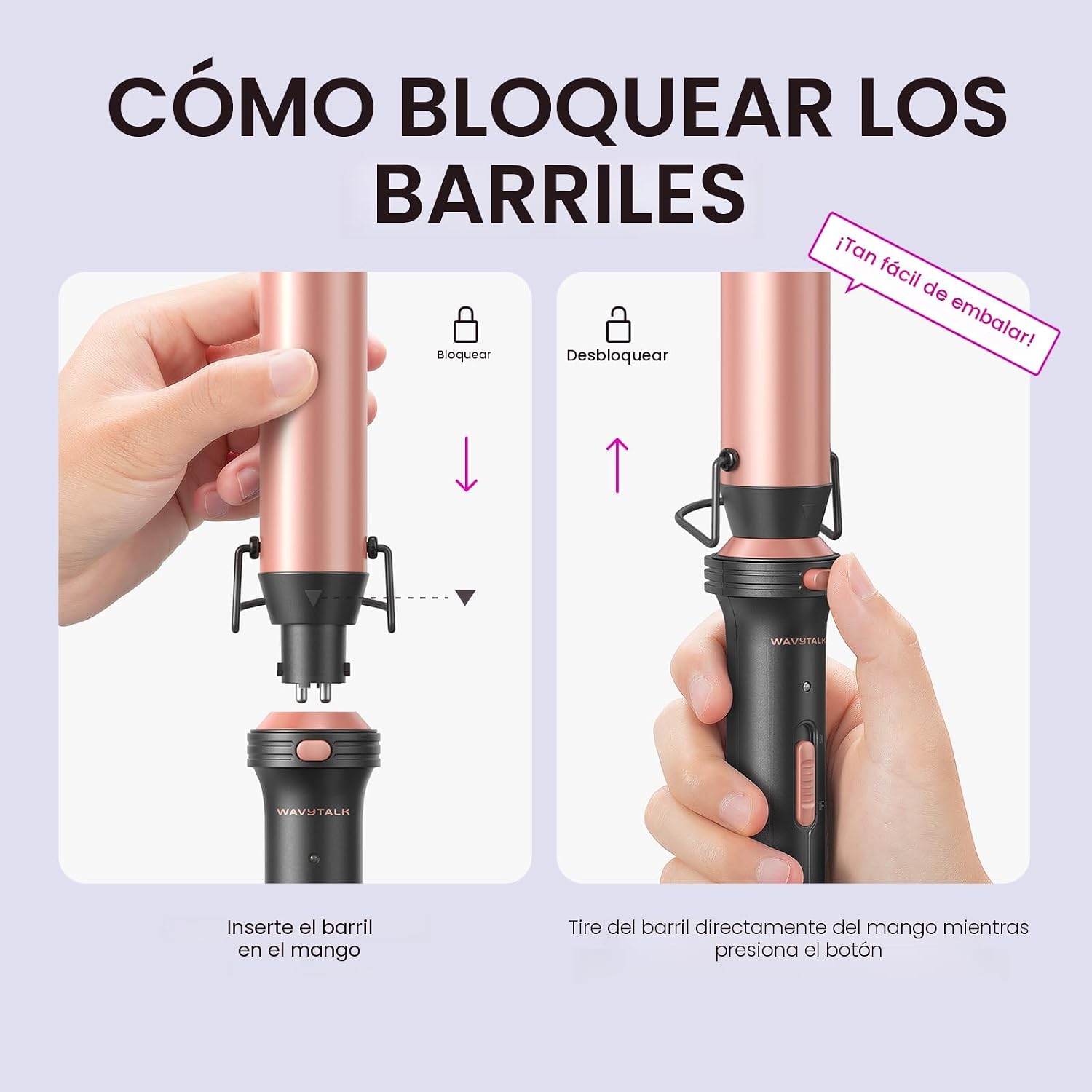 Wavytalk Juego de rizadores 5 en 1, juego de rizadores de doble vol...