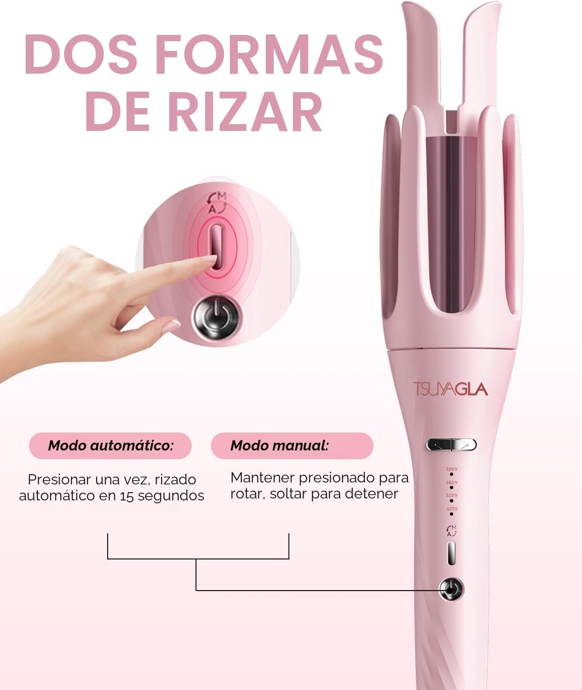 Rizador de pelo automático 3 en 1, rizador de pelo con 3 barriles (...