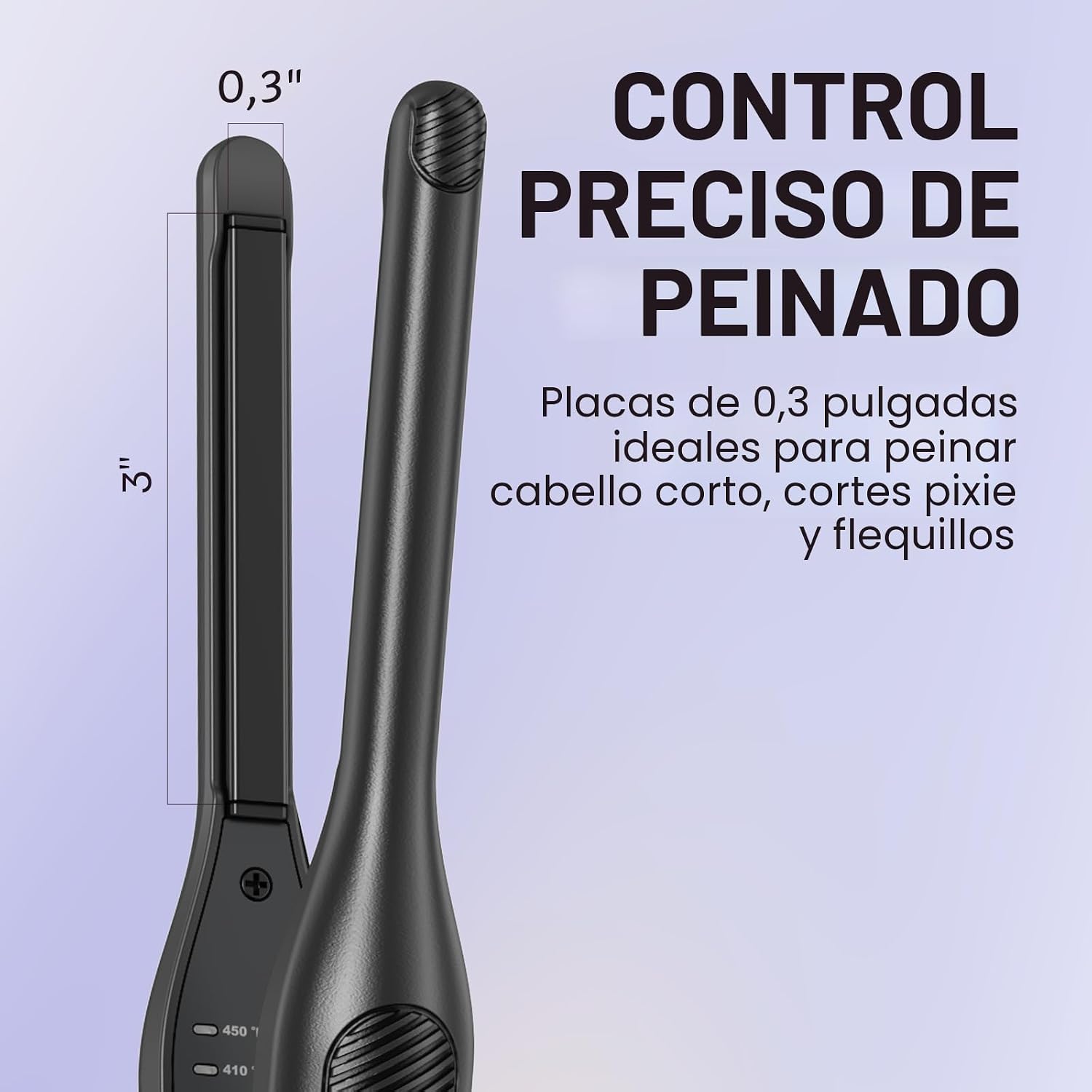 Wavytalk Plancha plana tipo lápiz, plancha pequeña de 3\/10 pulgada...