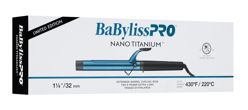 BabylissPRO Rizador profesional Nano Titanium con barril extendido\...