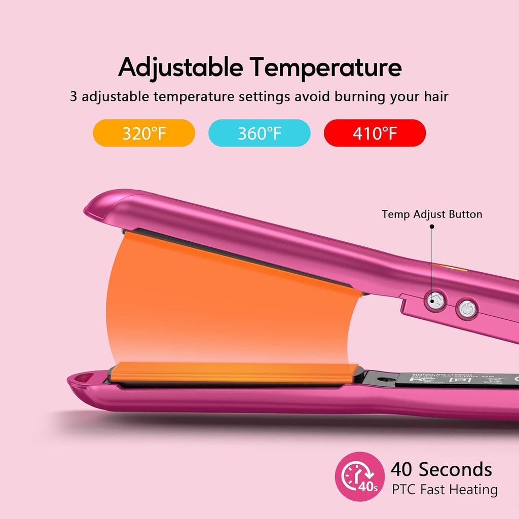 Terviiix Mini plancha alisadora de temperatura ajustable, mini alis...