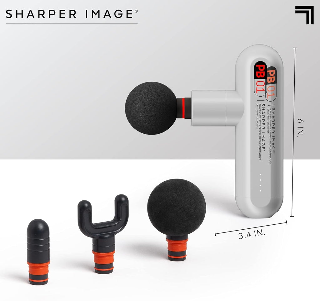 Sharper Image Powerboost Move - Mini pistola de masaje de percusión...