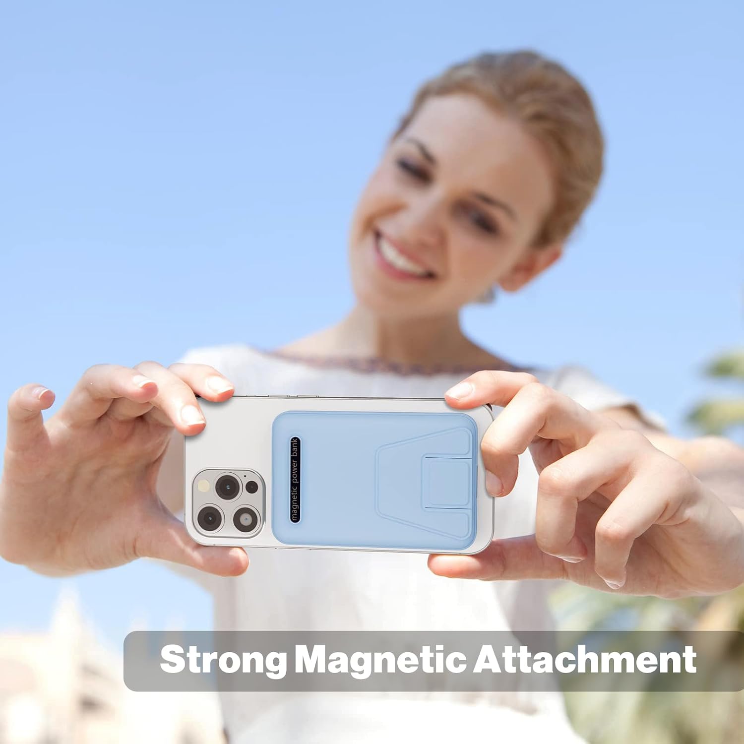 AOGUERBE para Magsafe Power Bank, paquete de batería magnético pleg...