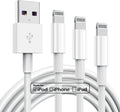 Paquete de 3 cables de carga de 6 pies con certificación MFi de App...