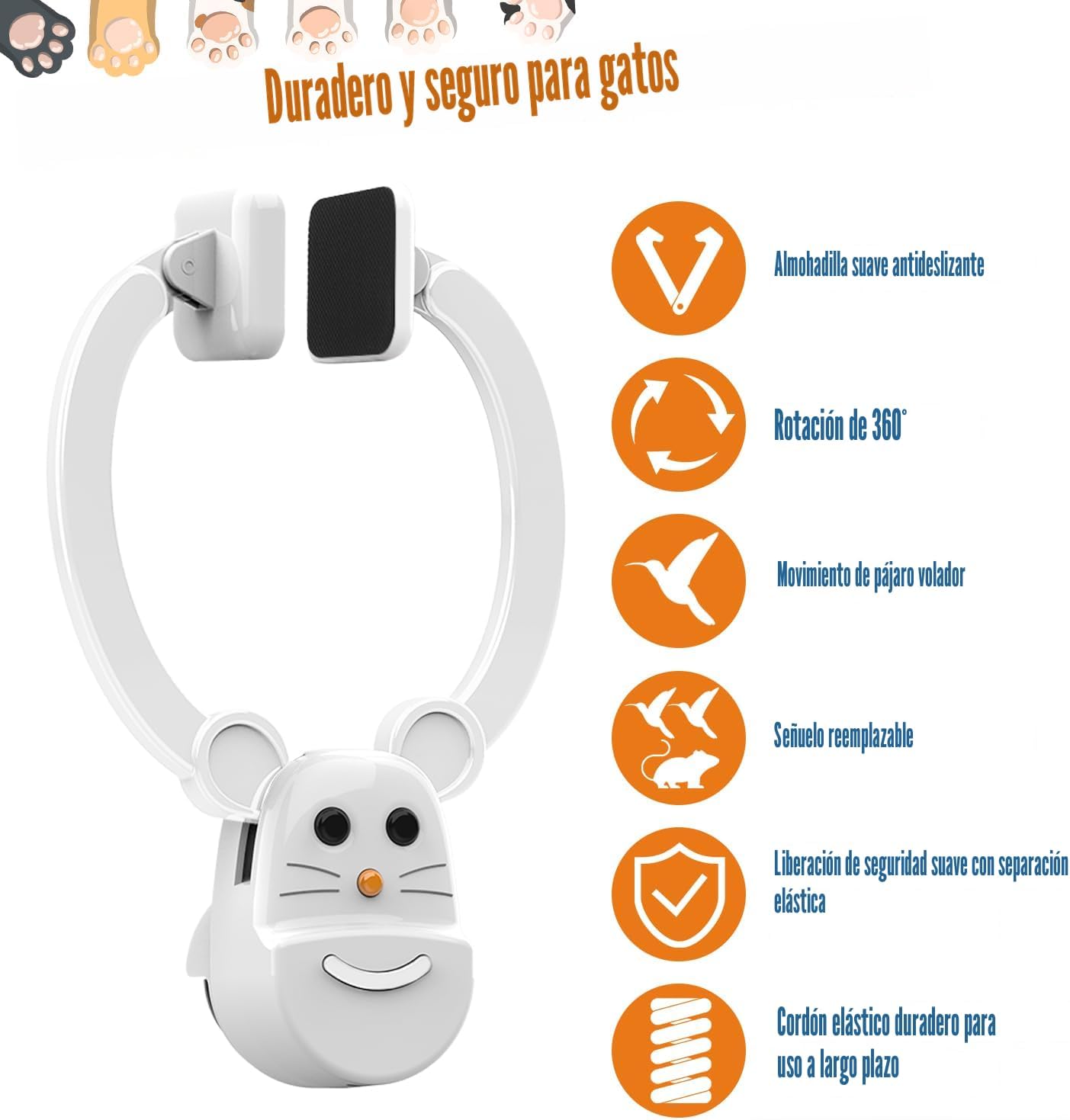INKZOO Juguetes interactivos para gatos de interior, juguete automá...