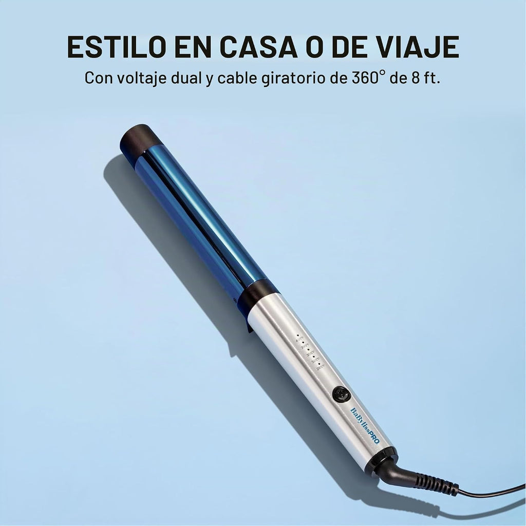 Rizador profesional BabylissPRO Nano Titanium para todo tipo de cab...