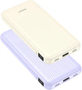 Ansody Paquete de 2 baterías de carga rápida de 10000 mAh, cargador...