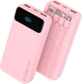 Nusyddy Cargador portátil de 20000 mAh integrado con 4 cables, bate...
