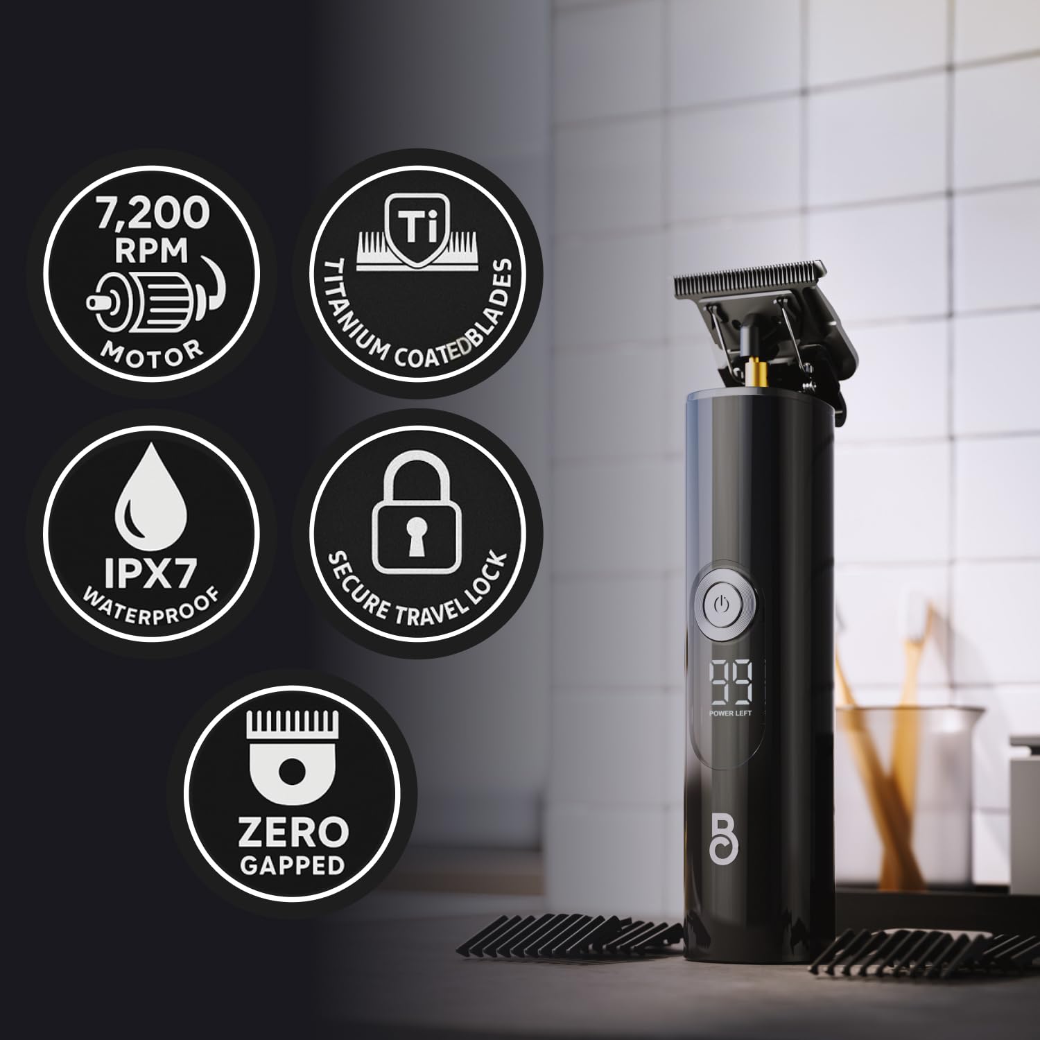 The Beard Club Recortadora de Barba Profesional con Cuchilla en T p...