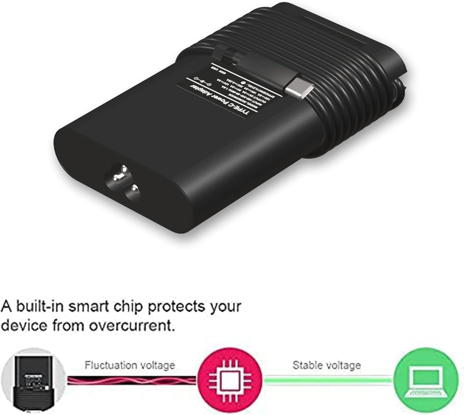 BULL-TECH Cargador USB C de 65 W para laptop Dell Latitude 5285 528...