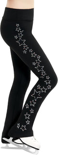Gogokids Leggings de patinaje sobre hielo para niñas, pantalones té...