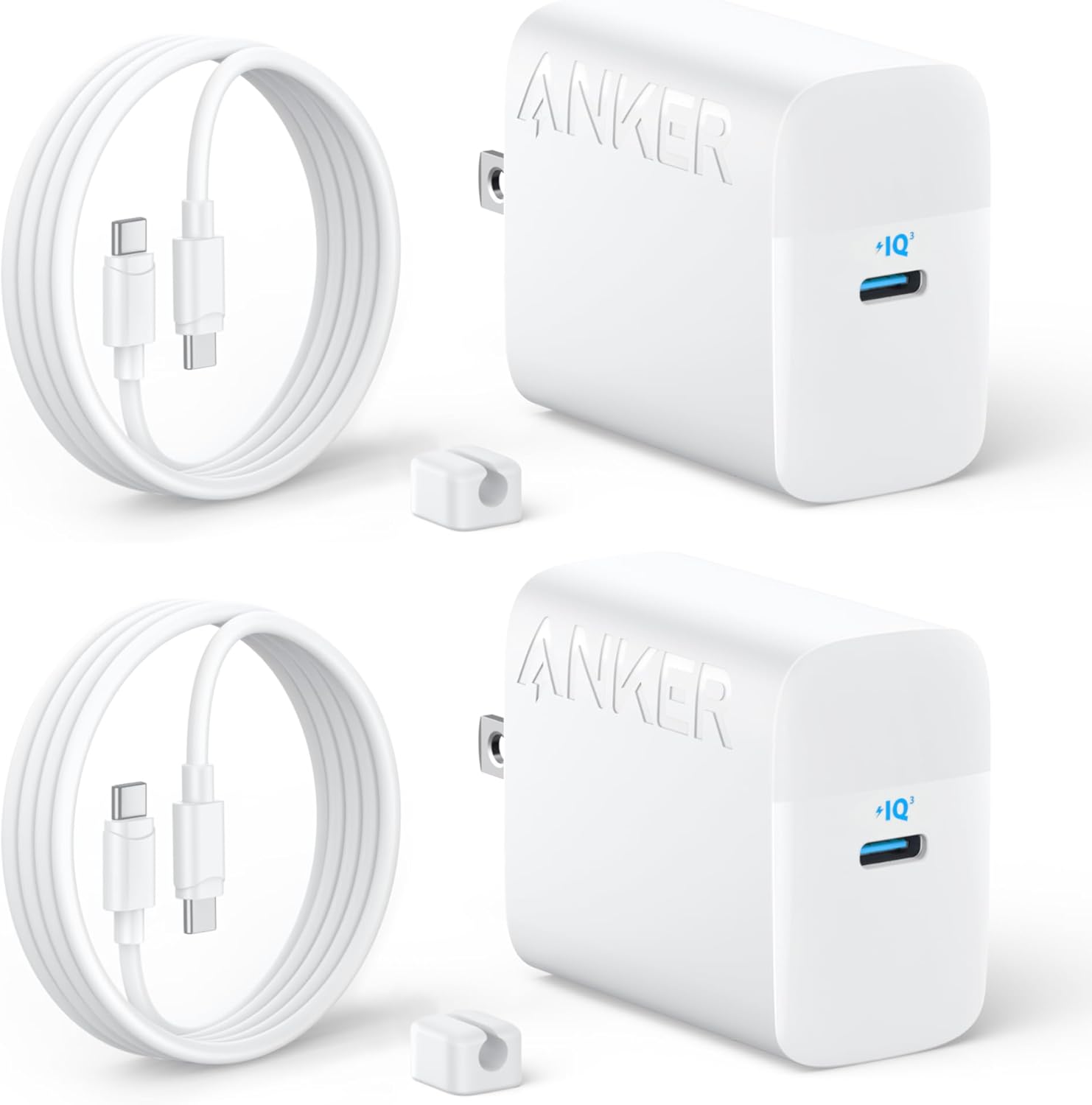 Anker Bloque de cargador USB C de 45 W, cargador rápido PPS con cab...