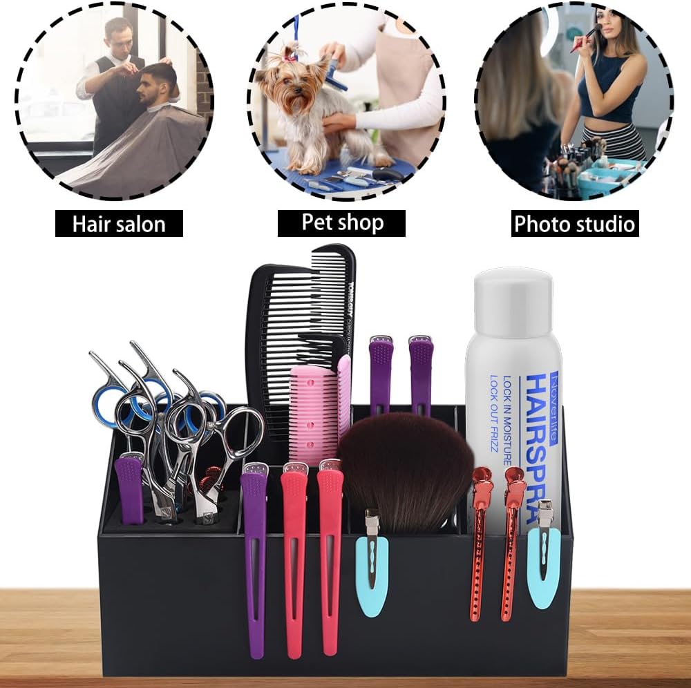Noverlife Caja de Almacenamiento Grande para Tijeras de Cabello, So...