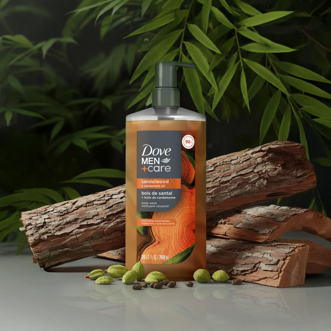 DOVE MEN + CARE Gel de Ducha de Sándalo y Aceite de Cardamomo Gel d...