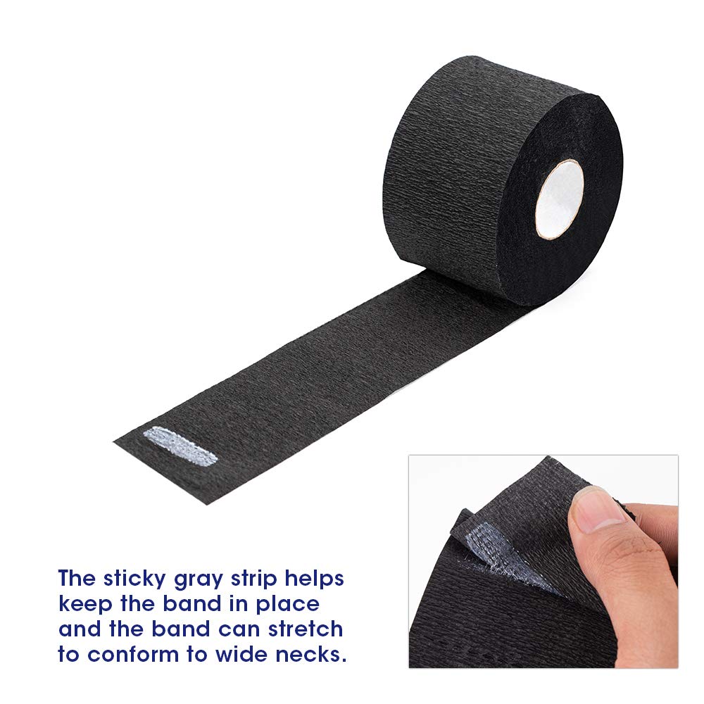 Tiras desechables de papel para peluquero para el cuello, 5 rollos,...