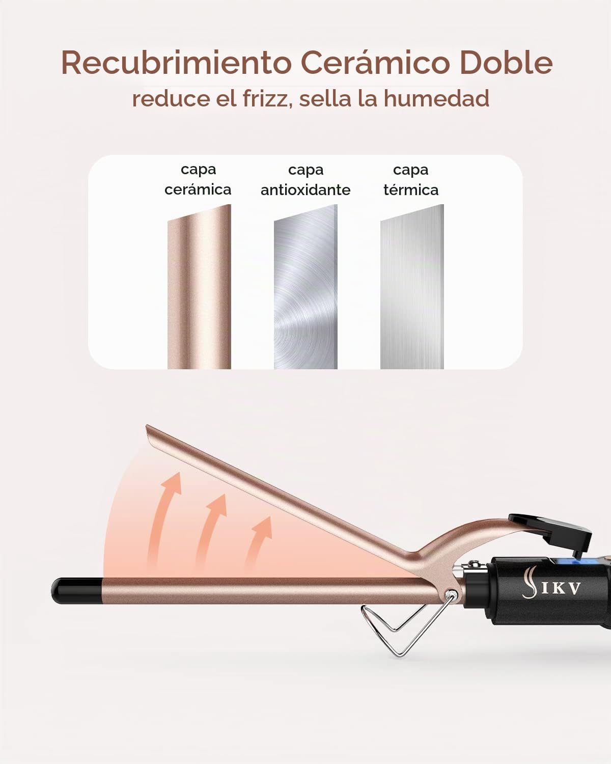 Pequeño Rizador de Cabello, Barril Largo de 1\/2 Pulgada para Cabel...