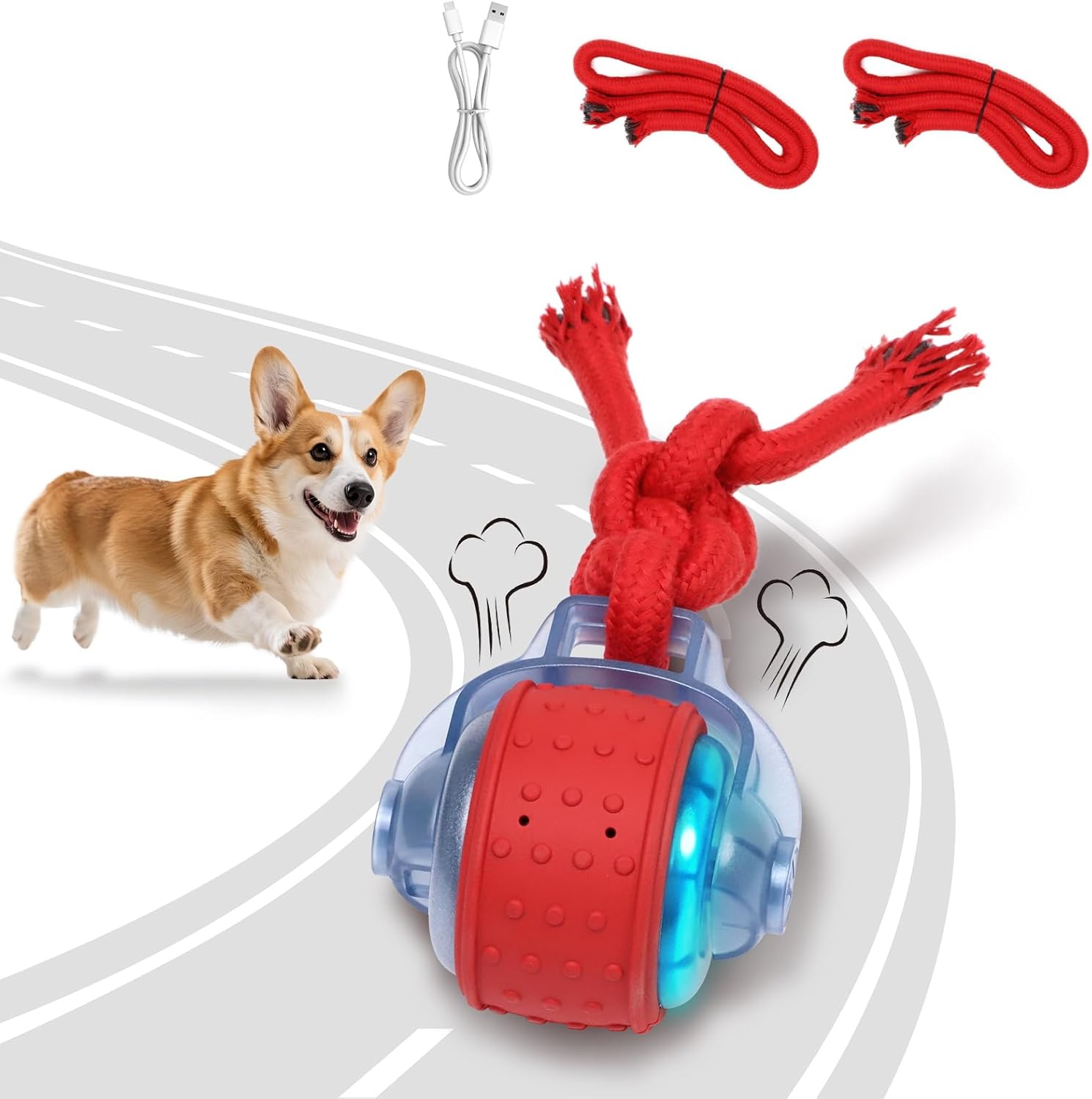 BENTOPAL Juguetes para Perros Pelota Interactiva para Perros con Pe...