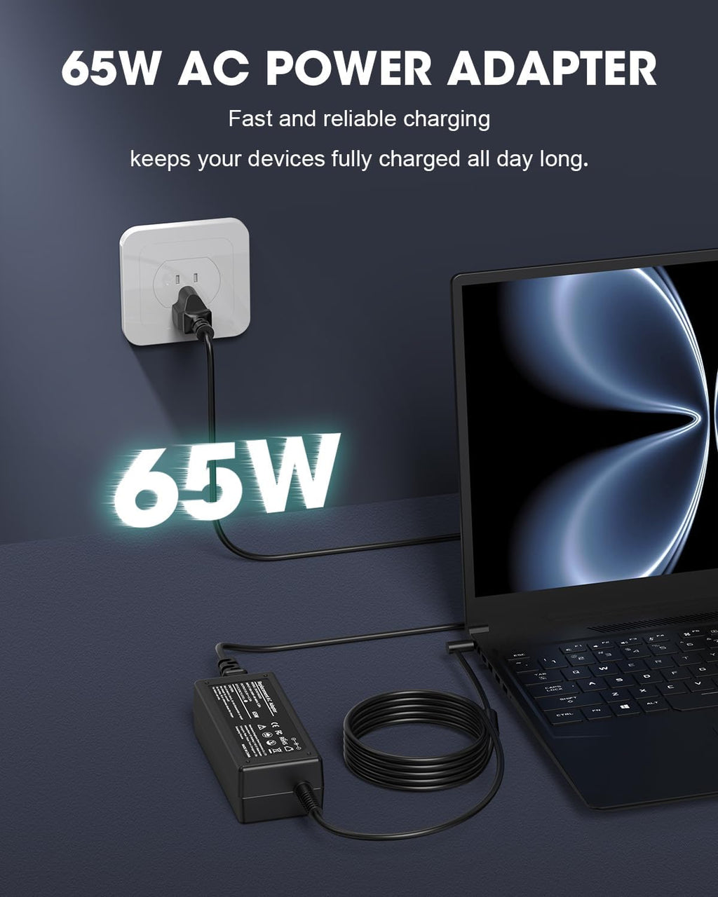 Cargador HP de 65 W, adaptador para portátil HP Pavilion x360 14 15...
