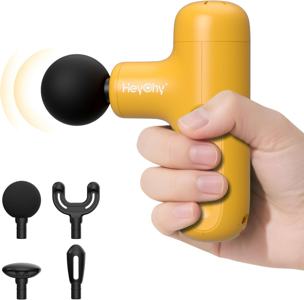 HEYCHY Pistola de masaje súper mini de tejido profundo, masajeador...