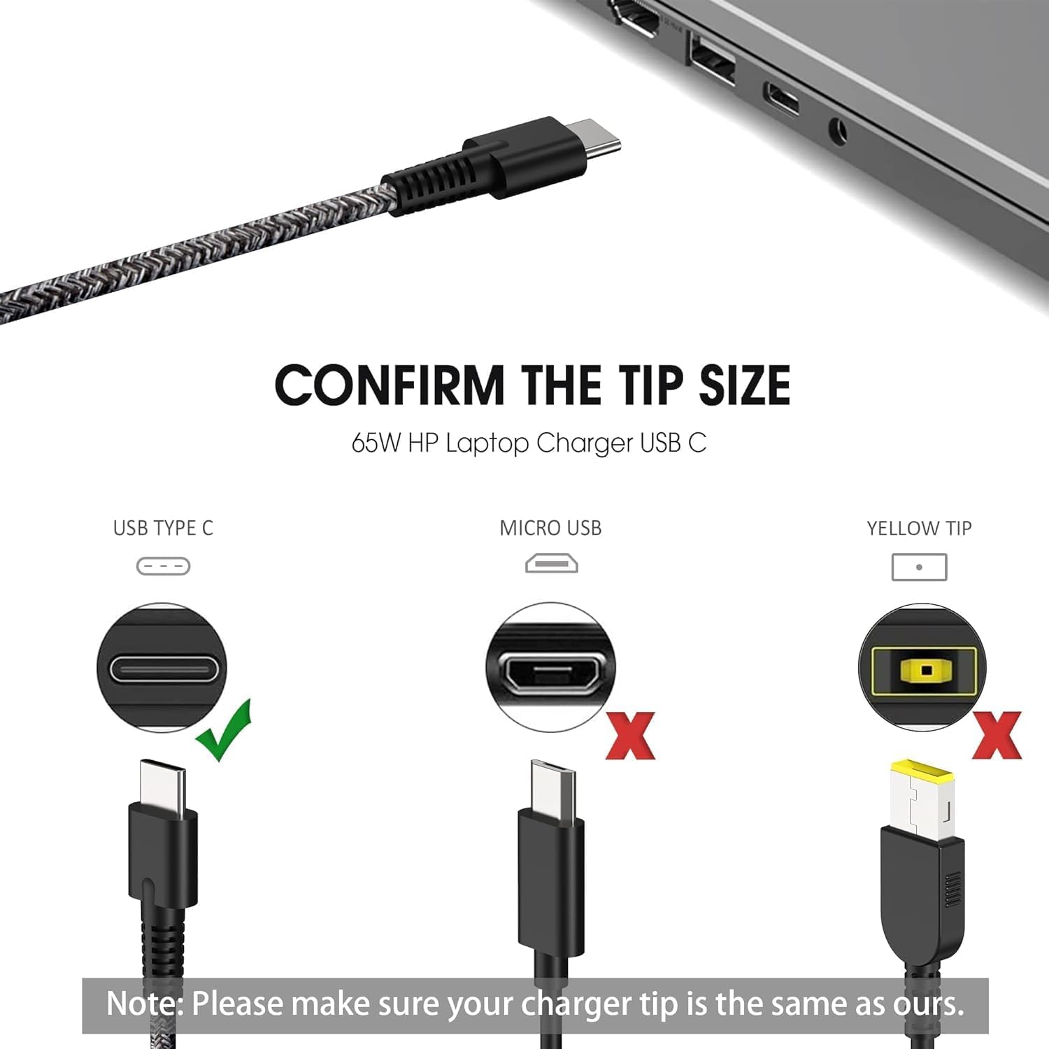 SZGUDULO Cargador de reemplazo para laptop USB C de 65W compatible...