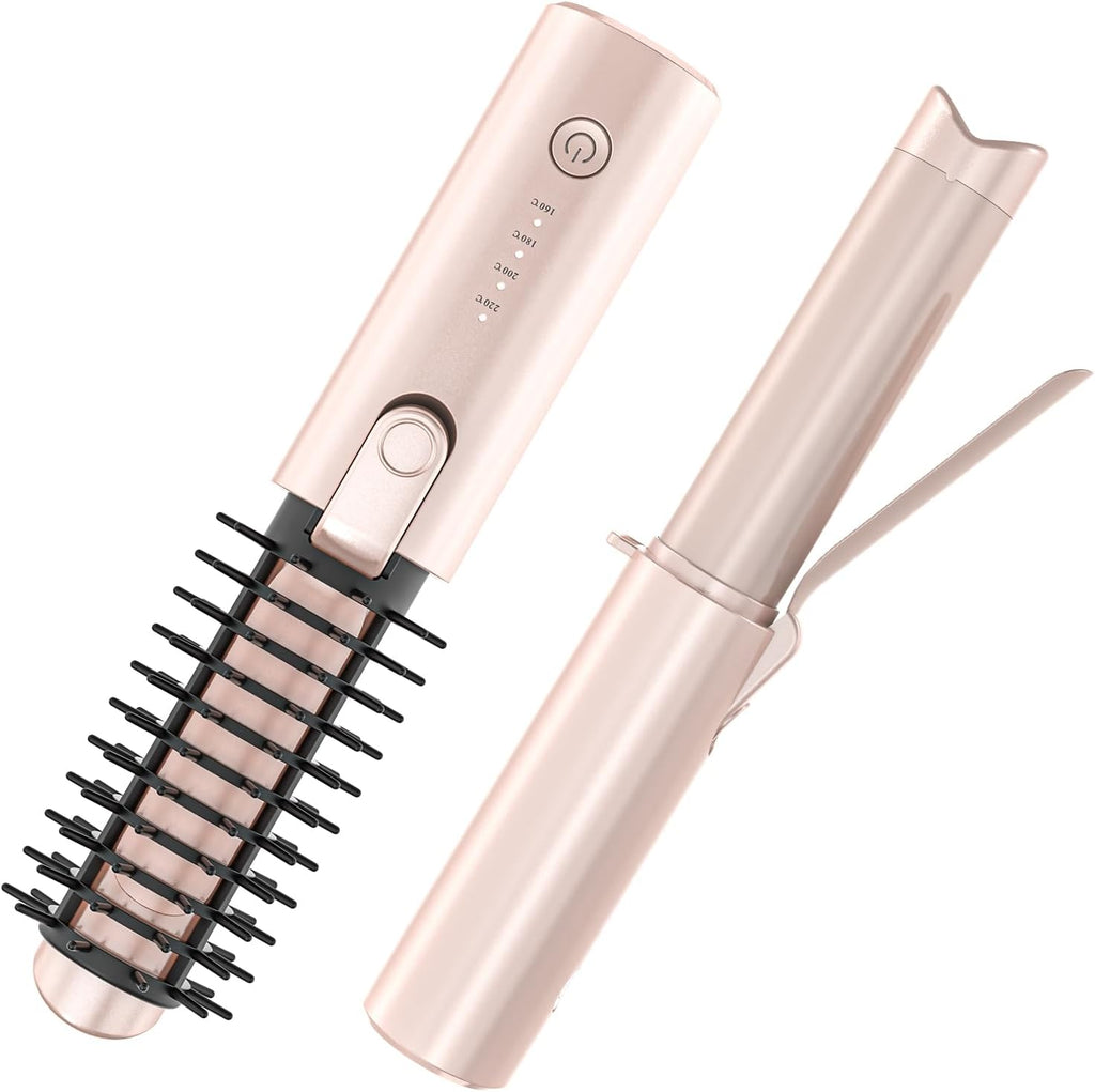 Youbella Cepillo Rizador de Pelo Inalámbrico, Rizador de Pelo Portá...