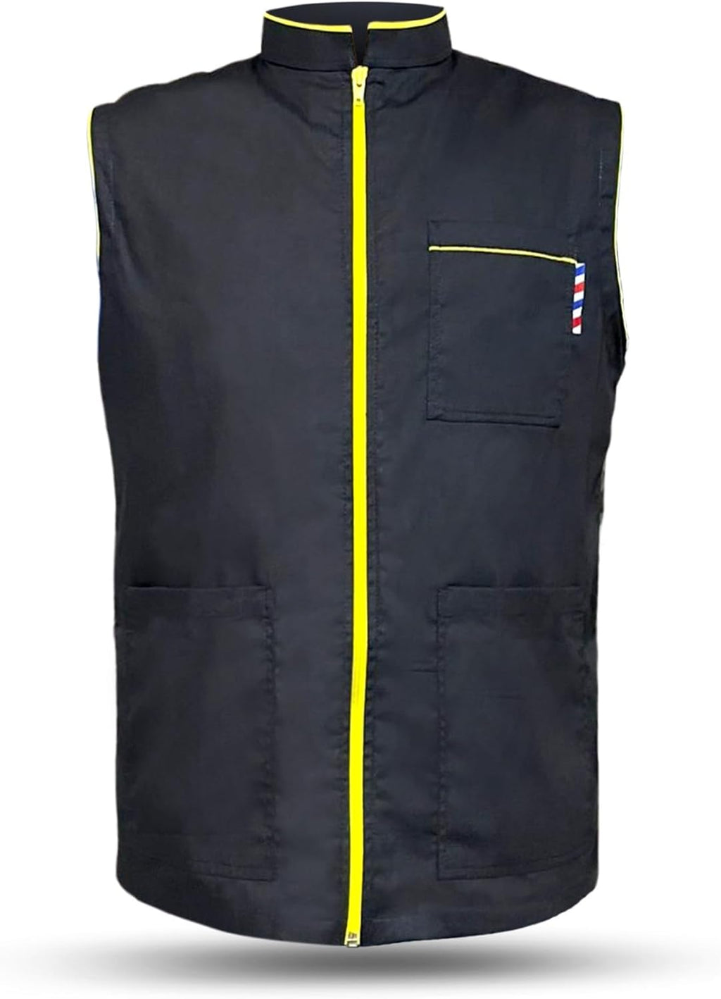 Barbero Profesional Nueva Camisa Chaqueta Hombre Negro Sin Mangas Y...