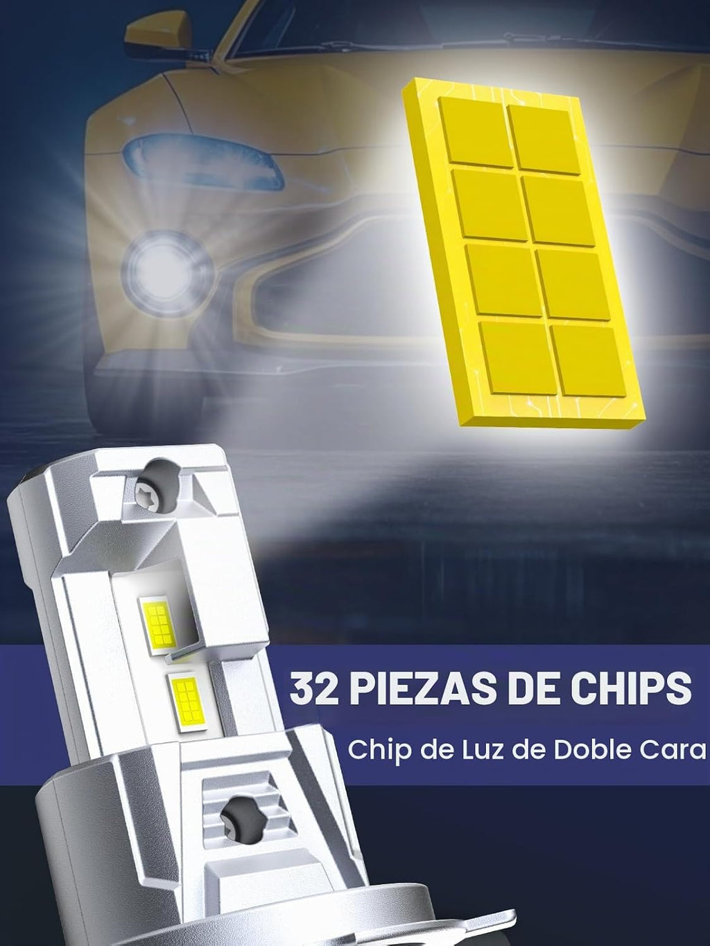 FTEVAR Bombillas LED H4\/9003, sin ventilador, Plug and Play, paque...