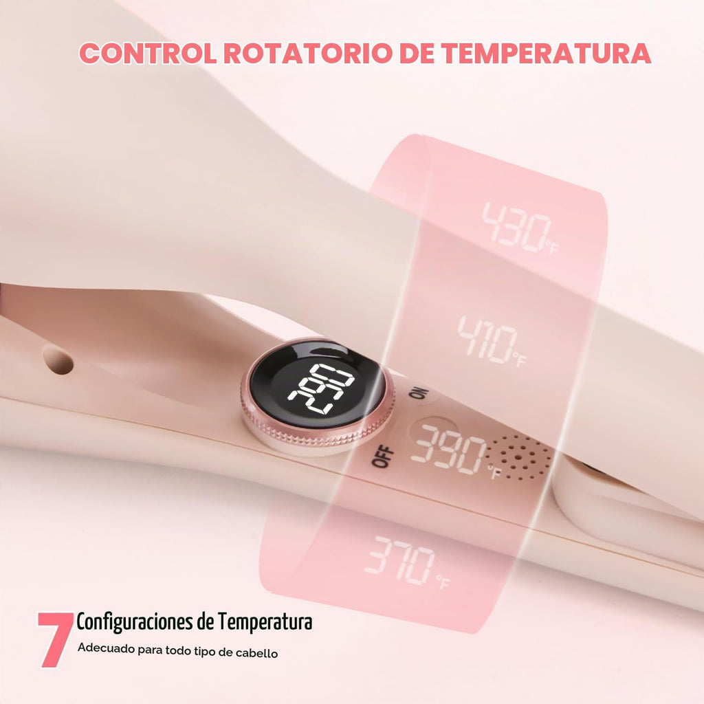 Ondulador de pelo, rizador de doble barril de 1,25 pulgadas, ondas...
