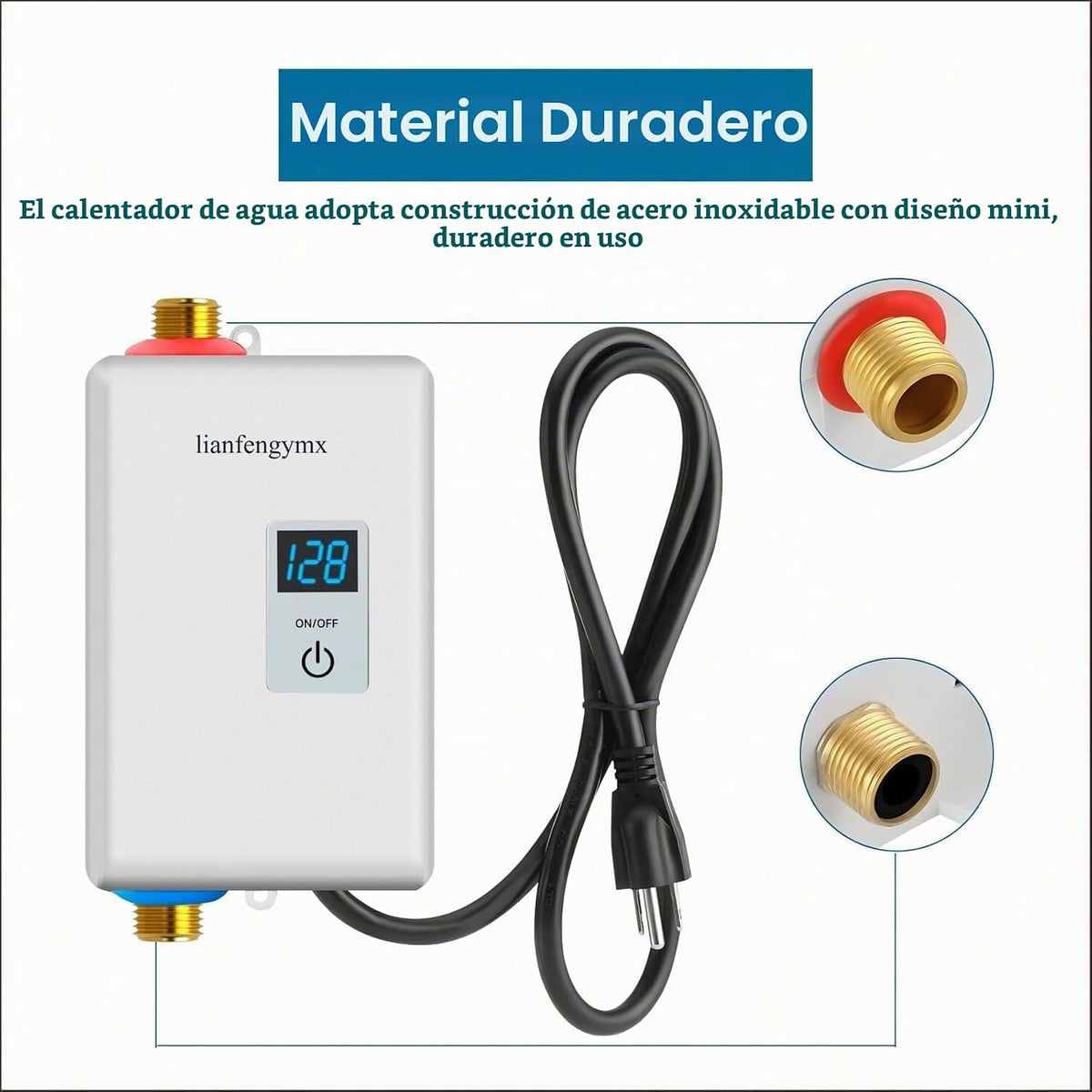 lianfengymx - Calentador de agua eléctrico sin tanque de 3000 W, 11...