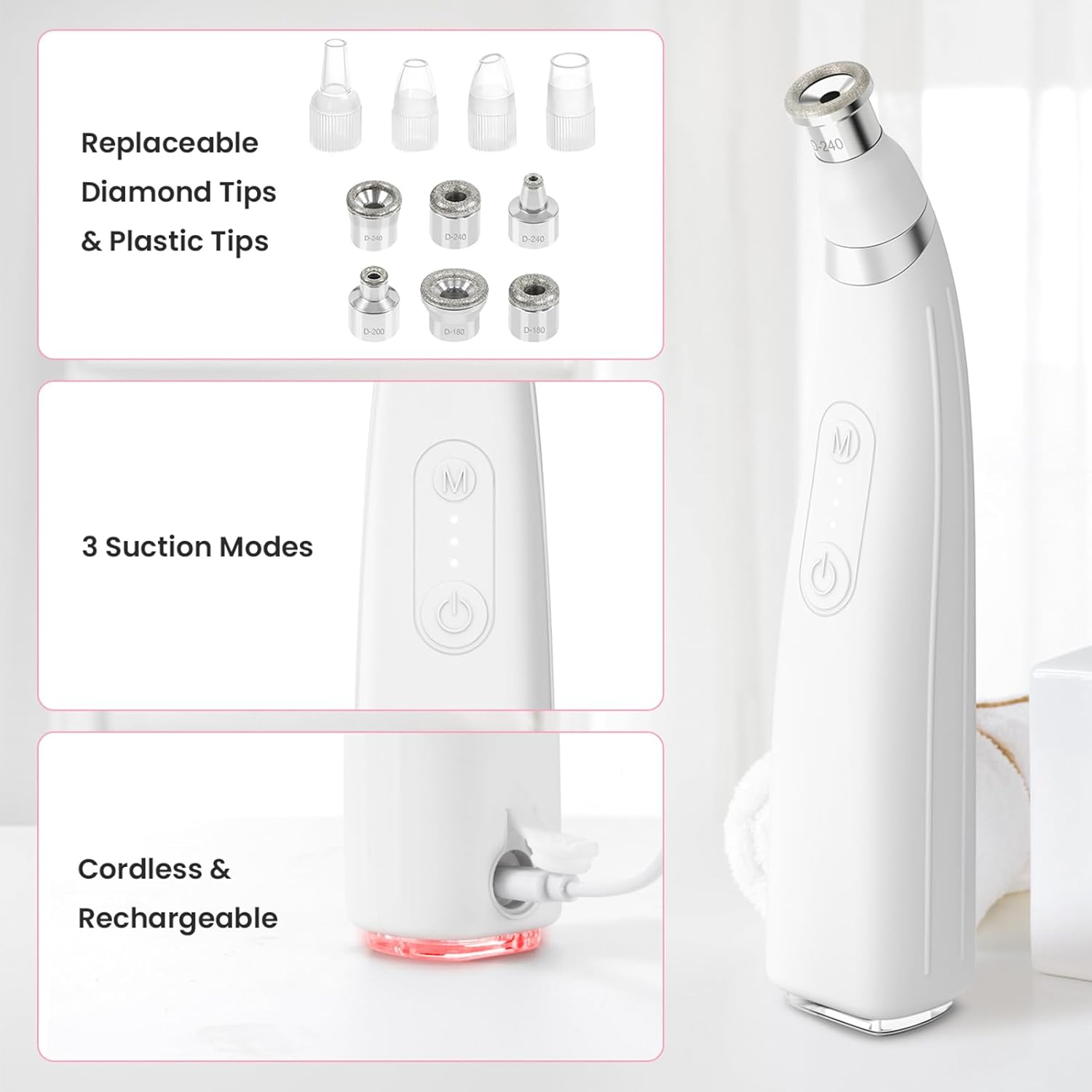 UNOISETION Máquina de Microdermoabrasión de Diamante, Removedor Por...