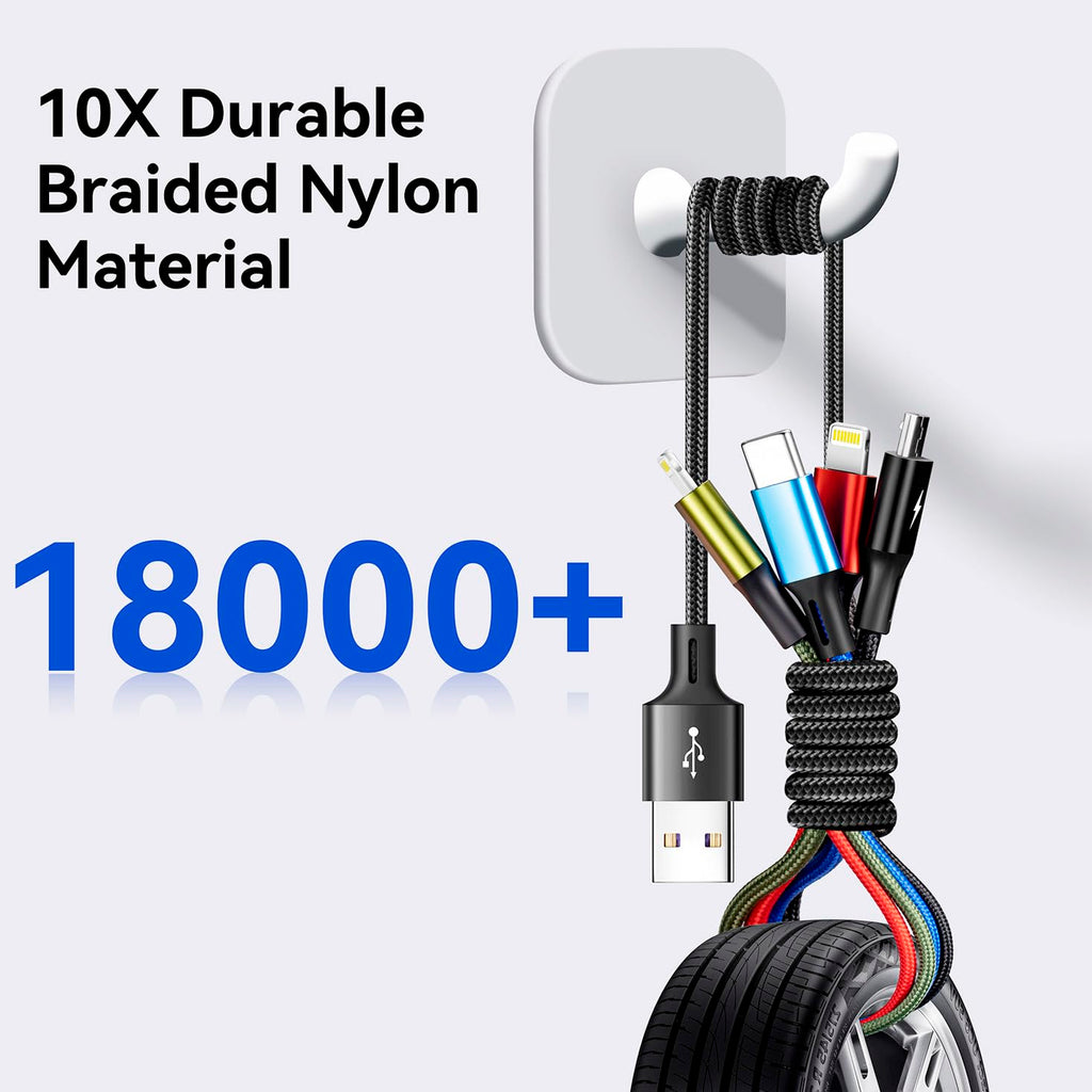 Cable de carga múltiple, [2 unidades de 6 pies] cable de carga rápi...